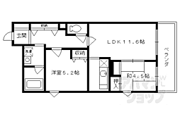 パインフィールド七条 2LDKの間取図画像