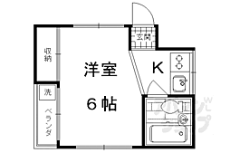 星合ビル 1Kの間取図画像