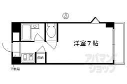 ノアズアーク京都朱雀 1Kの間取図画像