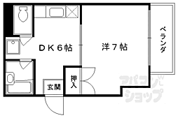 セピアハイツ大宮 1DKの間取図画像