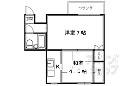 廣伸マンション 1DKの間取図画像
