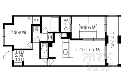 パインフィールド洛東 2LDKの間取図画像