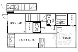 モダンコートウエスト 2LDKの間取図画像