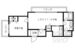 RESIDIA京都駅前 1LDKの間取図画像