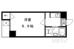 ヒューマンハイツ御室 1Kの間取図画像