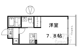 キョウトハウス桂川 ワンルームの間取図画像