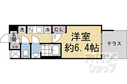 エステムコート京都千雅邸 1Kの間取図画像
