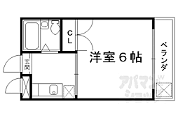 プラム21 1Kの間取図画像