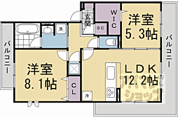 SAKURA CIEL 2LDKの間取図画像