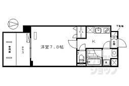 ベラジオ五条堀川3 1Kの間取図画像