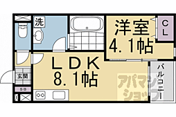 REGIES京都梅小路(レジエス京都梅小路) 1LDKの間取図画像