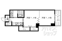 LE.SAPHIR西大路2 2Kの間取図画像