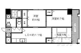 ミルウインドウ 802 ｜ 京都府京都市下京区五条通新町西入ル西錺屋町（賃貸マンション3LDK・8階・65.83㎡） その2