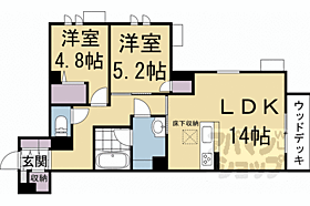 京都府京都市下京区西洞院通六条下る西側町（賃貸マンション2LDK・1階・63.55㎡） その2