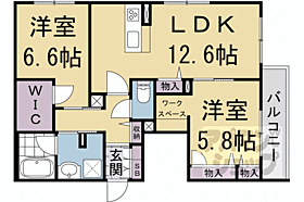 京都府京都市右京区嵯峨天龍寺若宮町（賃貸マンション2LDK・2階・64.70㎡） その2