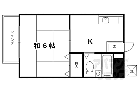 京都府京都市右京区常盤柏ノ木町（賃貸アパート1K・1階・20.46㎡） その2