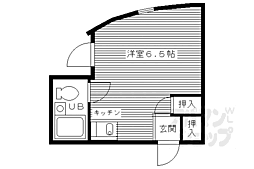JR山陰本線 花園駅 徒歩3分の賃貸マンション 4階1Kの間取り