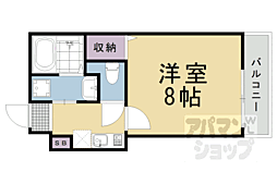 Ｇｌａｄｖｉｓ二条式部 1階1Kの間取り