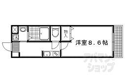 京都地下鉄東西線 二条駅 徒歩16分の賃貸マンション 3階1Kの間取り