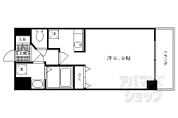 JR東海道・山陽本線 西大路駅 徒歩13分の賃貸マンション 11階1Kの間取り