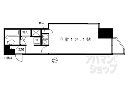 レスポアール四条大宮 ワンルームの間取図画像