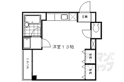 プラザ晴明館 ワンルームの間取図画像