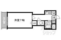 エステムコート御所南 1Kの間取図画像