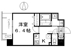 JR東海道・山陽本線 西大路駅 徒歩4分の賃貸マンション 5階1Kの間取り