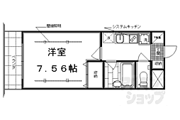 Ｓｔａｉｒｗｅｌｌ　Ｍ 1階1Kの間取り