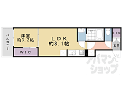 シエーナグランデ四条烏丸 1LDKの間取図画像
