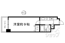 メロディーハイム松原 1Kの間取図画像