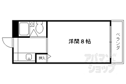 シティパレス京都東山 1Kの間取図画像