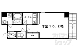 JR山陰本線 二条駅 徒歩7分の賃貸マンション 5階1Kの間取り