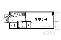 プレサンス京都四条烏丸クロス 1Kの間取図画像
