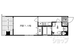 ORYZA三条西洞院 1Kの間取図画像