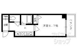 ライブ寺町通り 1Kの間取図画像