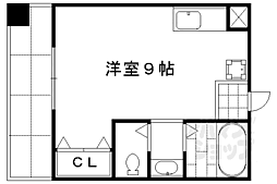 エステート三条ビル ワンルームの間取図画像