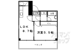 ホワイトクレステ 1LDKの間取図画像