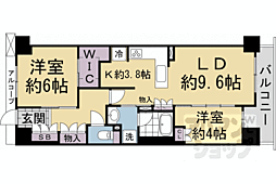 ファインレジデンス京都五条通 2LDKの間取図画像
