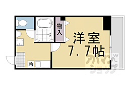 バインオークセント 1Kの間取図画像
