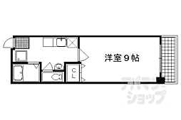 ハウスセゾン両替町 1Kの間取図画像