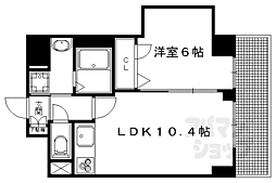 都壱番館三条堀川 1LDKの間取図画像