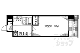 ベラジオ烏丸三条 1Kの間取図画像