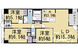 ファインレジデンス京都五条通 2LDKの間取図画像