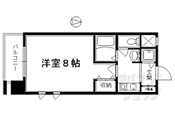 グランドパレス京都烏丸五条 1Kの間取図画像