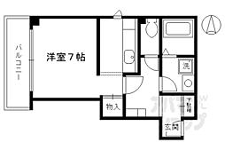 アルテハイム四条大宮 1Kの間取図画像