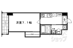 HF四条河原町レジデンス 1Kの間取図画像