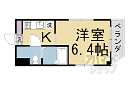 ブリエ御所西 1Kの間取図画像