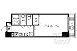 カノン雁金 1Kの間取図画像