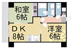 グランドビル21 2DKの間取図画像